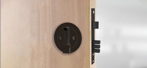 Modern Zinc Alloy Mortise <b>Door</b> Handle Set Round Rose Plate Circular Recessed Flush Concealed Lever Interior <b>Lock</b> <b>Hardware</b> - Product Image 3