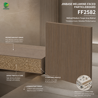 Panneau de particules MFC Jinbase FF2582 Chêne Gris 18mm E0, découpé sur mesure pour l'ameublement et la menuiserie