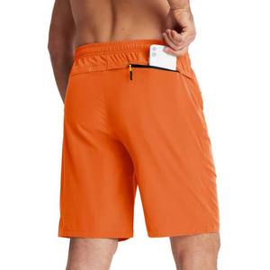 กางเกงกีฬาขาสั้นผู้ชาย ปี 2026 แห้งเร็ว ระบายอากาศได้ดี กางเกงออกกำลังกายผู้ชาย สีส้ม ผ้าฝ้ายผสมโพลีเอสเตอร์ กางเกงวิ่งออกกำลังกายในยิมสำหรับผู้ชาย - Product Image 3