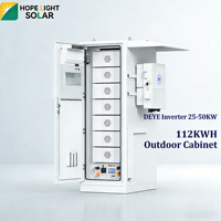 Système de Stockage d'Énergie Tout-en-un pour Extérieur avec Armoire de Batterie 100KWH 200KWH 260KWH, Système de Stockage de Batterie au Lithium et Onduleur Hybride DEYE