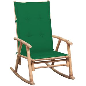 Sedia a dondolo rettangolare in bambù di media resistenza, comoda per casa e ufficio - Product Image 1