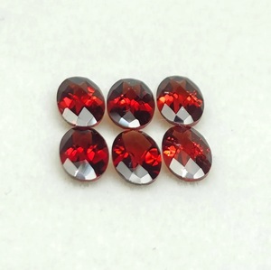 Grenat du Mozambique en gros, pierre naturelle à taille damier, pierre précieuse en vrac, grenat ovale facetté de haute qualité pour la fabrication de bijoux DIY - Product Image 4