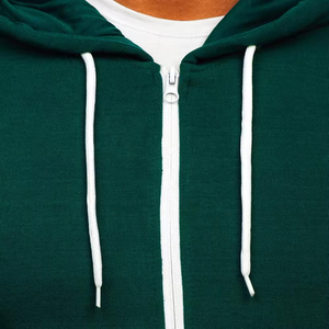 Wholesale Unisex 300G Heavyweight Zip Hoodie 100% Cotton Blend Plus Size Oversized Sweatshirt Custom Logo Printed Hoodies - Product Image 3