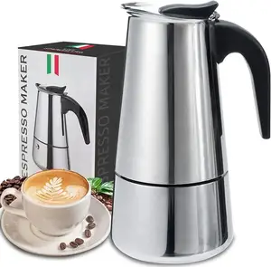 4/6/9 bardak Pot Pot Caffe makinesi Espresso bardakları kahve makineleri Latte Percolator soba üst Coffee kahve makinesi