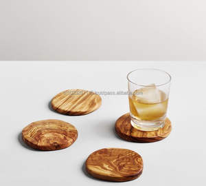Ensemble de sous-verres en bois pour la décoration de table à manger style ferme rustique sous-verre en bois durable pour la maison et le bureau - Product Image 5