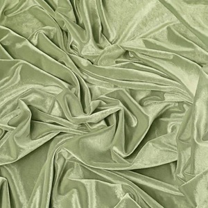 Best Selling Luxury Pista Green Velvet Fabric Plain Dyed Woven Soft Textile <b>for</b> Mens Suits Womens Dresses and Garments <b>for</b> Sale - Product Image 6