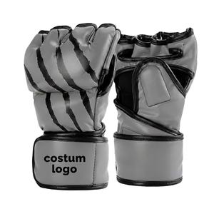 Gants de MMA personnalisés avec logo OEM, équipement de sparring à paume ouverte - Product Image 1