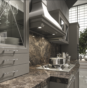 JY Luxury Modern European Kitchen Cabinet Modular Full Set Marble Countertop Eco Friendly Backsplash Hinge <b>Drawer</b> <b>Slide</b> OEM - Product Image 1
