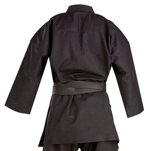 Uniforme de Karate para Hombre, Negro, 100% Algodón, Duradero, para Artes Marciales, Corte Regular, Teñido Liso, Disponible en Stock - Product Image 3