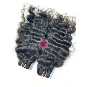 Arrow Exim Mèches de cheveux humains vierges non traités Remy naturellement bouclés indiens, provenant d'un seul donneur, double trame machine, 100g - Product Image 5