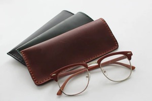 Genuine Leather Classic Luxury Handmade <b>Reading</b> <b>Glasses</b> Case Slim Fit Eyewear Protector Water Resistant Lightweight LGC-0172 - Product Image 2