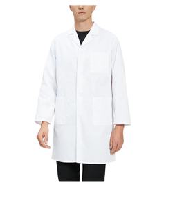 Blouse de laboratoire professionnelle unisexe Blouse de laboratoire médical blanche longue et respirante pour les médecins scientifiques Fermeture à boutons en coton mélangé - Product Image 1