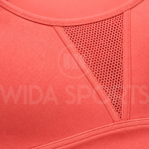 เสื้อชั้นในกีฬาผู้หญิง Wida Sports แบบซัพพอร์ตสูง น้ำหนักเบา ไร้ตะเข็บ ผ้าตาข่าย ระบายอากาศได้ดี ซับเหงื่อ โลโก้ด้านหน้า OEM Activewear สายไขว้ - Product Image 4