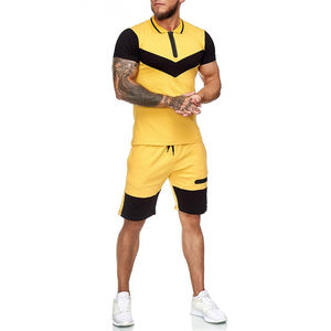 Conjunto de Dos Piezas para Hombre, Camiseta y Pantalones Cortos Transpirables de Secado Rápido para Verano, Ropa Deportiva Ligera, Fabricante OEM 2026 - Product Image 2