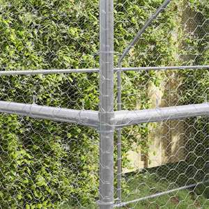 Cage à poulets en argent 2 pièces 157,48 x 78,74 x 78,74 pouces pour l'élevage des animaux - Product Image 3