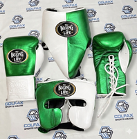 Ensemble d'entraînement de boxe sur mesure de haute qualité en cuir de vachette, kit d'entraînement de kickboxing confortable pour adultes, couleur et logo personnalisés, OEM
