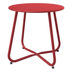 Tavolino Laterale in Metallo per Esterni, Resistente alle Intemperie, Portatile, per Giardino, Balcone, Cortile - Product Image 2
