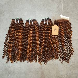 มัดผมมนุษย์หยักศกแบบลอนลึกพร้อมแผ่นปิดด้านหน้าขนาด13*4 - Product Image 6