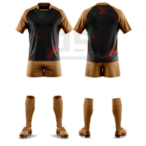 Shorts de rugby imprimés pour équipes, légers, coupe-vent, écologiques, en tissu à col en V, pour entraînements et tournois - Product Image 6