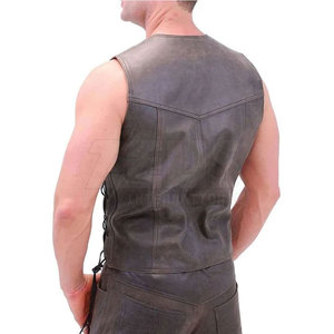 Chaleco de cuero de moda de alta calidad, nuevo estilo, el más vendido para hombres adultos, chaleco de cuero genuino hecho en Pakistán. - Product Image 2