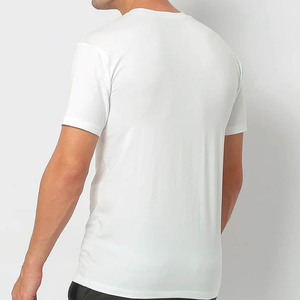 New 2023 Custom 100% Cotton Worsted Fabric Silk Screen Printed Men's Crew Neck <b>Short</b> Sleeve Loose Fit T-Shirt Front Logo - Product Image 2