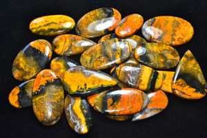 Lot de cabochons en jaspe abeille naturel, pierres précieuses en jaspe abeille, vente en gros de pierres précieuses en jaspe pour la fabrication de bijoux - Product Image 6