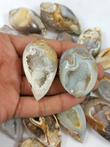 Natural Shell Druzy Gemstone Cabochon Crystal <b>Quartz</b> Mix Shape and Size Semi Precious Cabochon Wholesale Lot - Product Image 1
