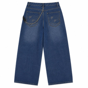 Vaqueros Anchos Personalizados con Bordado para Hombre, Estilo Vintage Lavado, Pantalones de Mezclilla de Pierna Ancha, Streetwear con Bordado de Dragón, Ajuste Holgado, Vaqueros Hip Hop - Product Image 2
