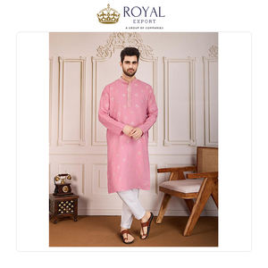 Exportador Mayorista que Vende Hermosas Kurta de Algodón con Bordados de Diseño y Pijamas de Algodón para Fiestas y Bodas Indias - Product Image 2