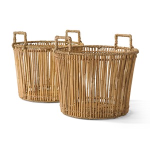 Cesta de Lavandería de Bambú y Ratán de Diseño Rústico Personalizada ODM, Organizador de Almacenamiento Hecho a Mano Sostenible, Suministro Directo de Fábrica - Product Image 5