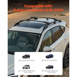 Barre Portatutto in Alluminio per Tetto Auto con Capacità di Carico di 200 LBS per Subaru Crosstrek 2018-2024 - Product Image 2