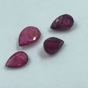 Spinelle rouge naturelle de haute qualité, 4 pièces, 1,71 carat, taille ovale, pierres brutes, origine LK, R.K. GEMS & JEWELLERY pour la fabrication de bijoux - Product Image 1