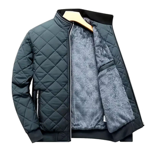 High Quality Premium High Street Bomber Jacket Men Women <b>Covered</b> <b>Button</b> Closure Stand Collar Eco-Friendly Breathable Quick Front - Product Image 1