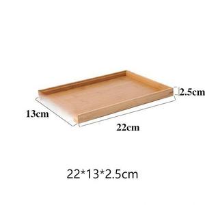 Plateau de service décoratif en bois massif, plateau en bois fait main, plateau de présentation pour le petit-déjeuner, le thé et le café - Product Image 5