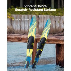 Sci da Acqua da 59 Pollici con Rivestimento UV Lucido, Pieghevoli, per Adulti, con Attacchi a Ferro di Cavallo Regolabili X 7 e Piastra Posteriore Imbottita - Product Image 6