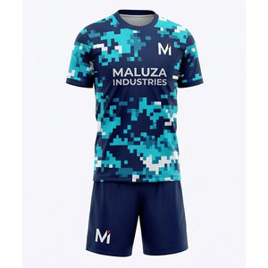 Conjunto de Entrenamiento de Fútbol Profesional, Traje Deportivo Transpirable, Camiseta de Fútbol, Pantalones Cortos, Uniforme Personalizado para Equipos MALUZA INDUSTRIES - Product Image 4