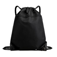 Benutzerdefiniertes Logo Mode Kordelzug-Rucksack Canvas Sport Gym Reisetasche Leichtgewichtig Wasserdicht Große Kapazität Werbegeschenk