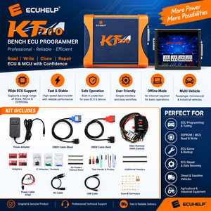Outil de diagnostic automobile KT200, scanner OBD2 complet avec écran LCD et accessoires pour l'analyse du moteur - Product Image 3