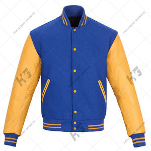 Unisex Casual Stylish Warm Custom Made High Quality Breathable Quick Dry V-neck Varsity <b>Jacket</b> Winter Baseball Letterman Style - Product Image 2