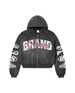 Conjunto Deportivo de 2 Piezas, Estilo Urbano, con Estampado Personalizado, Transpirable, 480 GSM, 100% Algodón, para Correr - Product Image 2