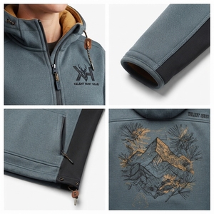 Anorak Pullover Softshell Personnalisé Épais 400GSM Doublé Polaire Veste d'Hiver pour la Randonnée Motif Vintage OEM Sialkot - Product Image 4
