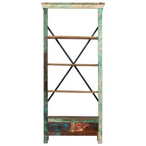 Solid <b>Reclaimed</b> <b>Wood</b> Bookcase 31.5"x13.8"x70.9" - Product Image 3