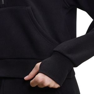 Sudadera con capucha de forro polar para mujer, con media cremallera, personalizada, de tejido suave y cálido, corte holgado, manga larga, informal, para actividades al aire libre - Product Image 5