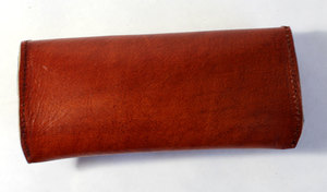 Estuche para lápices de cuero de terracota teñido, hecho a mano, garantía de calidad del producto. - Product Image 4