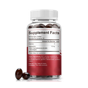 Gélules d'astaxanthine 12 mg issue de microalgues, triple concentration, complément alimentaire, 60 unités, fournisseur en gros de capsules d'astaxanthine - Product Image 2