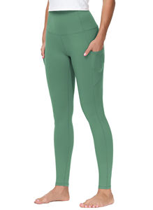 Pantalones de Yoga de Punto Transpirables de Cintura Media para Mujer, de Secado Rápido, con Bolsillos, Control de Abdomen, Leggings para Entrenamiento y Running, Logotipo Personalizado - Product Image 2