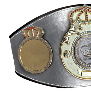 High Quality premium Silver Championship Belt with Crown Design Engravable Sports Title Belt for Events - Product Image 3