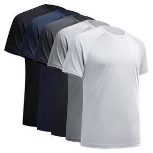 T-shirts pour hommes de haute qualité à manches courtes, respirants, à séchage rapide, unis, décontractés, avec logo personnalisé OEM, différentes couleurs - Product Image 2