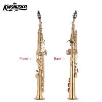 Bb Soprano Saxophone Brass Body with Case Mouthpiece and Accessories for Students