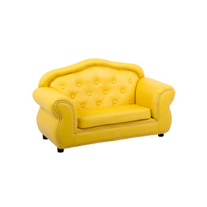 Canapé enfant en cuir PU, pieds en bois réglables, inclinable, ergonomique, design écologique et sûr, pour la maison, la chambre, l'école, enfants de 2 ans et plus - Product Image 2